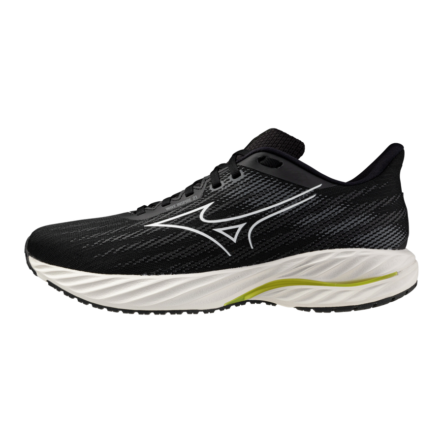 Mizuno WAVE INSPIRE 21 Black/White/Vibrant Yellow
